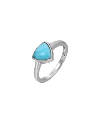 Bague Larimar "Elara" Argent Sterling de technologie