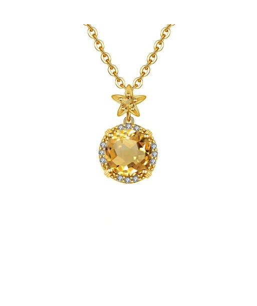 Collier Pierre Citrine "Marie" en Argent 925 Venez acheter