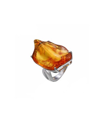 Bague Rayonnante Ambre "Cosima" en Argent 925 de la marque