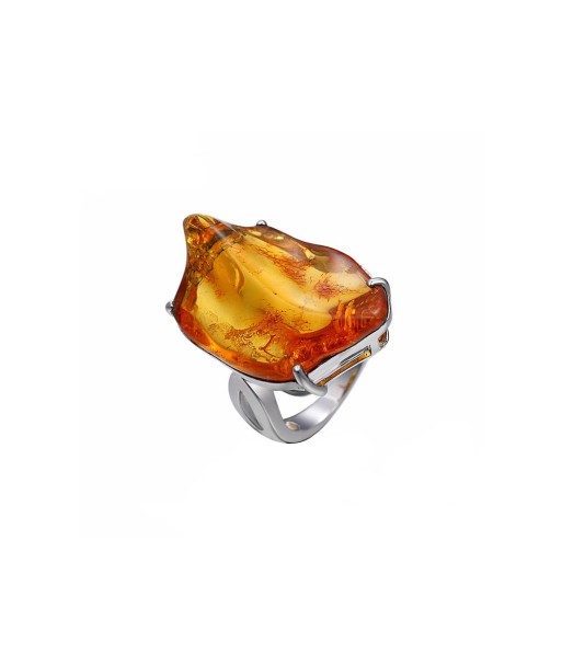 Bague Rayonnante Ambre "Cosima" en Argent 925 de la marque