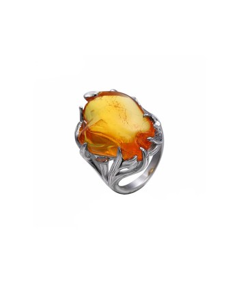 Bague Ambre "Fiorentina" en Argent Sterling Venez acheter