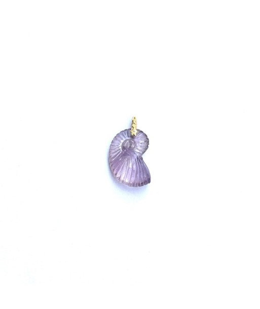 Charm NAUTILUS Améthyste bélière diamant Argent plaqué or 24 cts votre restaurant rapide dans 