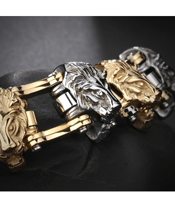 Bracelet Chaine Moto Lion en stock