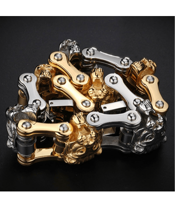 Bracelet Chaine Moto Lion en stock