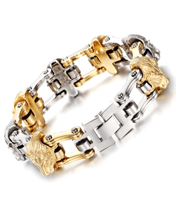 Bracelet Chaine Moto Lion en stock