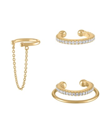 Ear cuff earrings brillant des détails fins