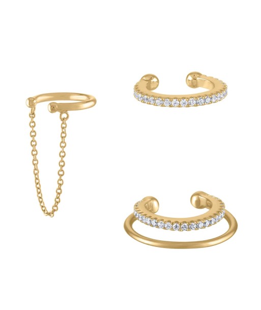 Ear cuff earrings brillant des détails fins