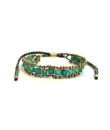 PRO - STROMBOLI Bracelet Turquoise d'Arizona, Argent plaqué Or Profitez des Offres !