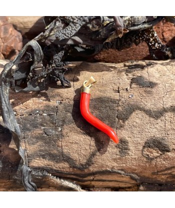 NAPOLI Charm Cornicello en Corail naturel Les magasins à Paris