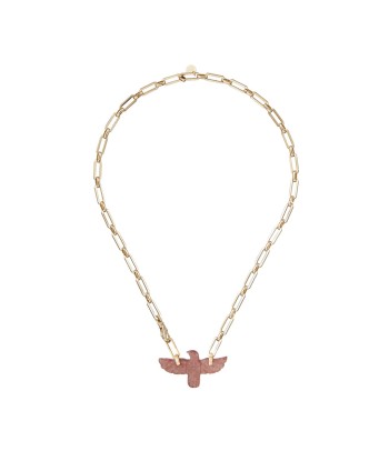 PHOENIX BABY Collier Strawberry Quartz pas chere