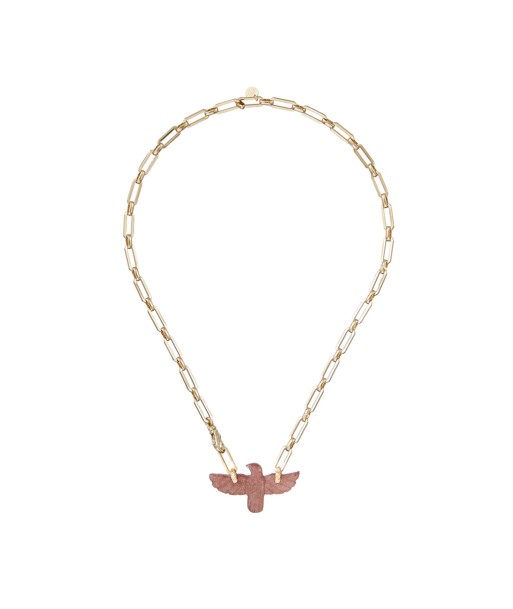 PHOENIX BABY Collier Strawberry Quartz pas chere