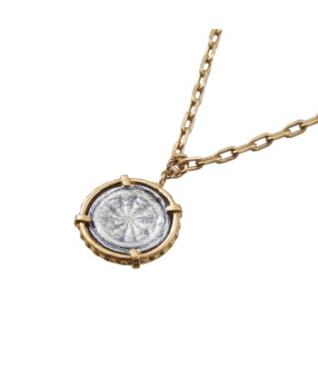 CIRCE GRIFFE Collier Médaille bicolore Véritable concentré