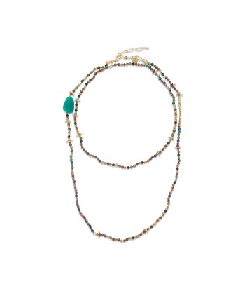 PRO - ADOUM Bracelet multitours Amazonite Spinelle Hessonite soldes