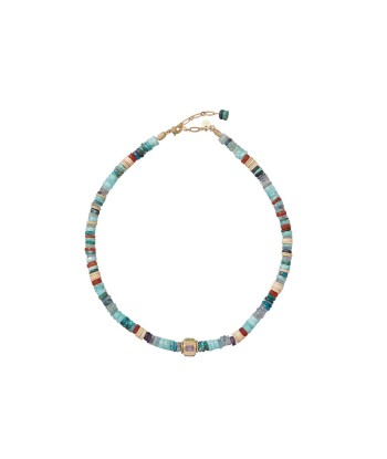 PRO - ANILA Collier multicolore, Amazonite, Perle multi-pierres Véritable concentré