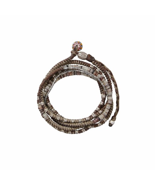 PORTUGAL Bracelet multi-tours, Beige, Brown, Coquillages, Argent l'évolution des habitudes 