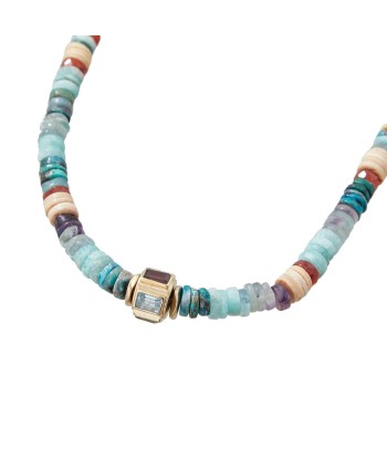 PRO - ANILA Collier multicolore, Amazonite, Perle multi-pierres Véritable concentré