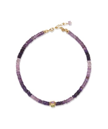 PRO - ANILA Collier Améthyste facettée Tie&Dye et perle multi-pierres soldes