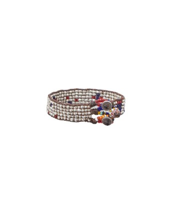 PRO - BIANCA Bracelet tissé, Perles Argent et rocailles multicolores commande en ligne