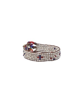 PRO - BIANCA Bracelet tissé, Perles Argent et rocailles multicolores commande en ligne