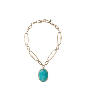 PRO - FELICIA Collier Amazonite doré 24 cts les ctes