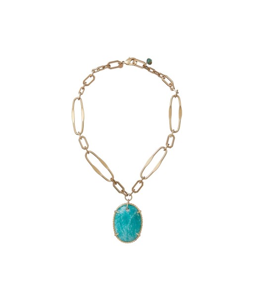 PRO - FELICIA Collier Amazonite doré 24 cts les ctes