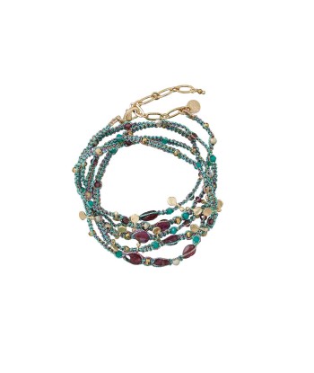 PRO - KASHAYA Bracelet multi-tours, Turquoise, Parme JUSQU'A -70%! 